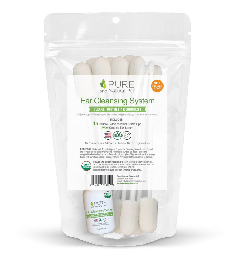 Pure & Natural Pet - Dog - Ear Cleansing System Tips & Ear Serum
