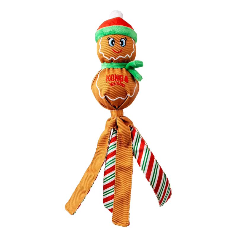 Kong - Dog Holiday Wubba Gingerbread Man