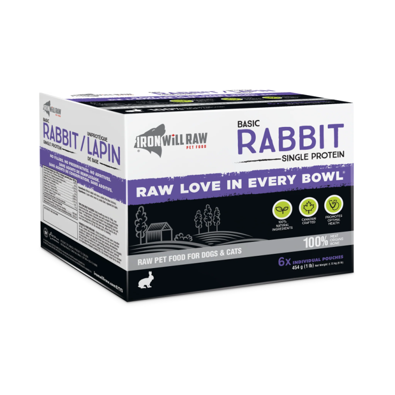 Iron Will Raw Dog GF Basic Rabbit Single Protein 6