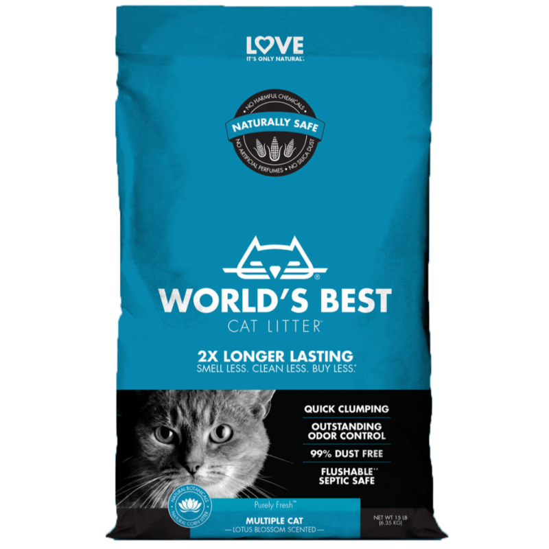 World's Best Cat Litter - Cat - Multiple Cat Lotus Blossom Scented Litter