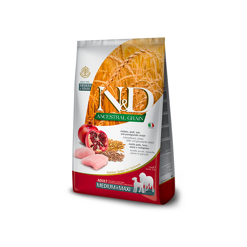 Farmina - Dog N&D Ancestral Grain Chicken & Pomegranate Adult /Maxi