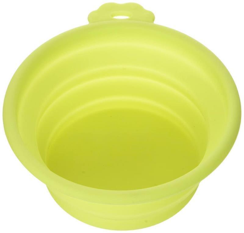 Petmate - Silicone Round Travel Bowl Green