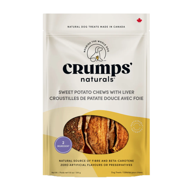 Crumps' Naturals - Dog - Sweet Potato Chews with Liver
