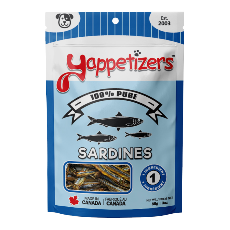 Yappetizers - Dog - Dehydrated Treats Pure Sardines