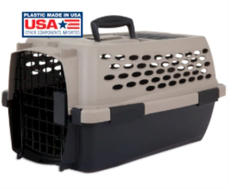 Petmate - Vari Kennel Ultra Fashion Intermediate Bleached Linen & Black