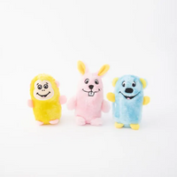 Zippy Paws - Squeakie Buddies - Bear, Bunny, Monkey