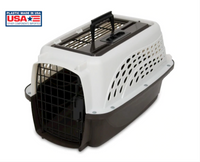 Petmate - 2-Door Top Load Kennel White & Coffee 19