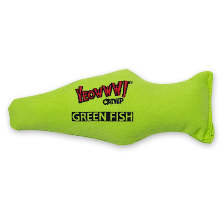 Ducky World - Yeowww Catnip Green Fish