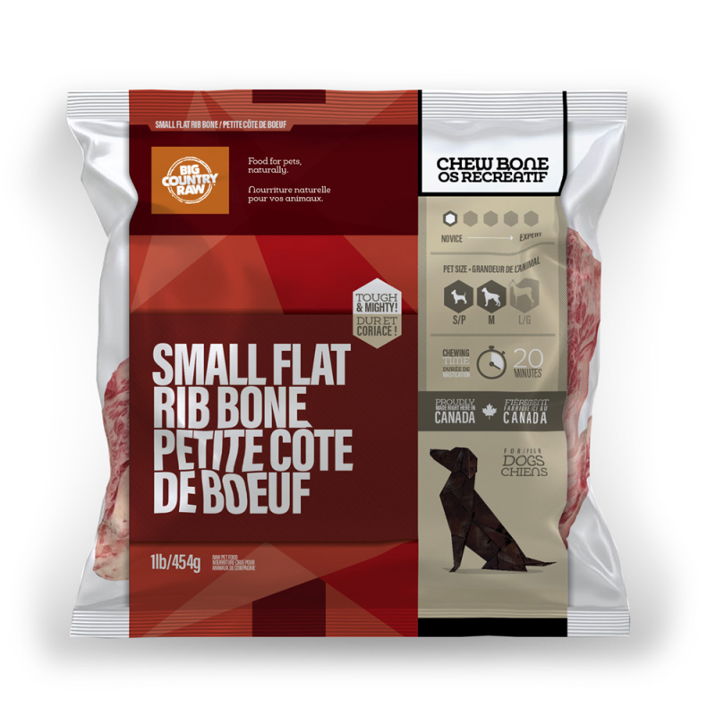 Big Country Raw - Dog - Frozen Raw Meaty Bones Flat Rib Bone