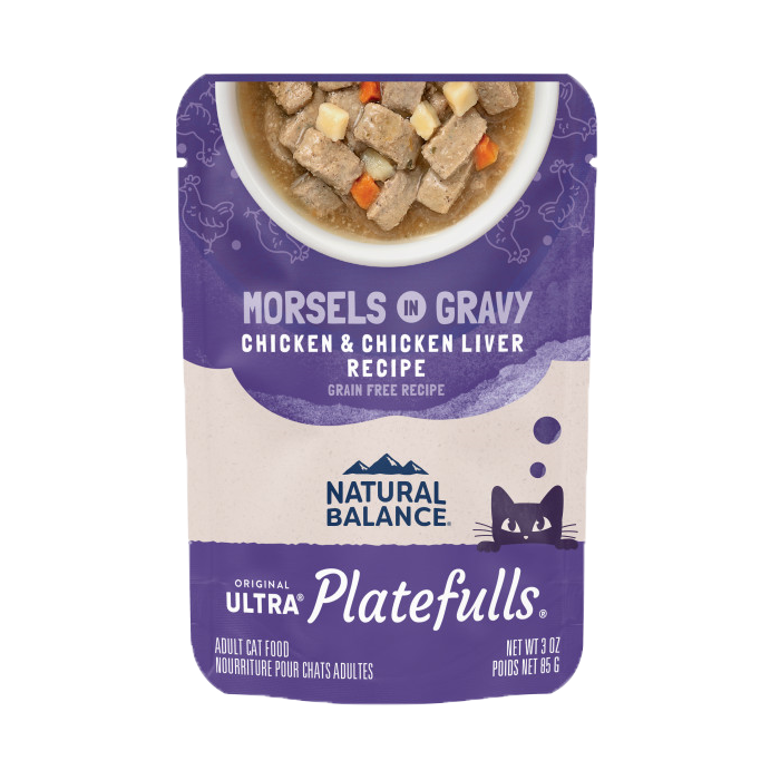 Natural Balance - Cat Platefulls - Chicken & Chicken Liver Morsels in Gravy