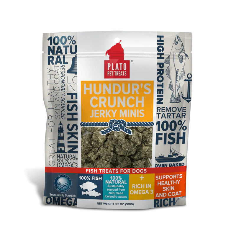 Plato - Dog - Hundur's Crunch Jerky Minis Cod