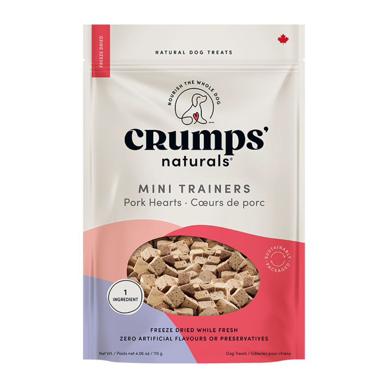 Crumps' Naturals - Dog - Mini Trainers Freeze-Dried - Pork Hearts