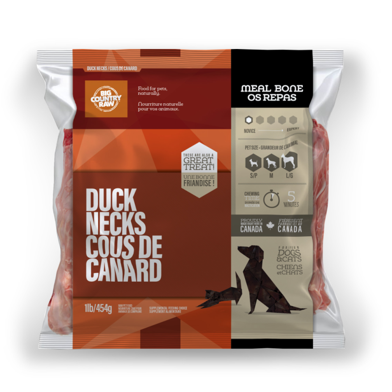 Big Country Raw - Meal Replacement Bones - Duck Neck