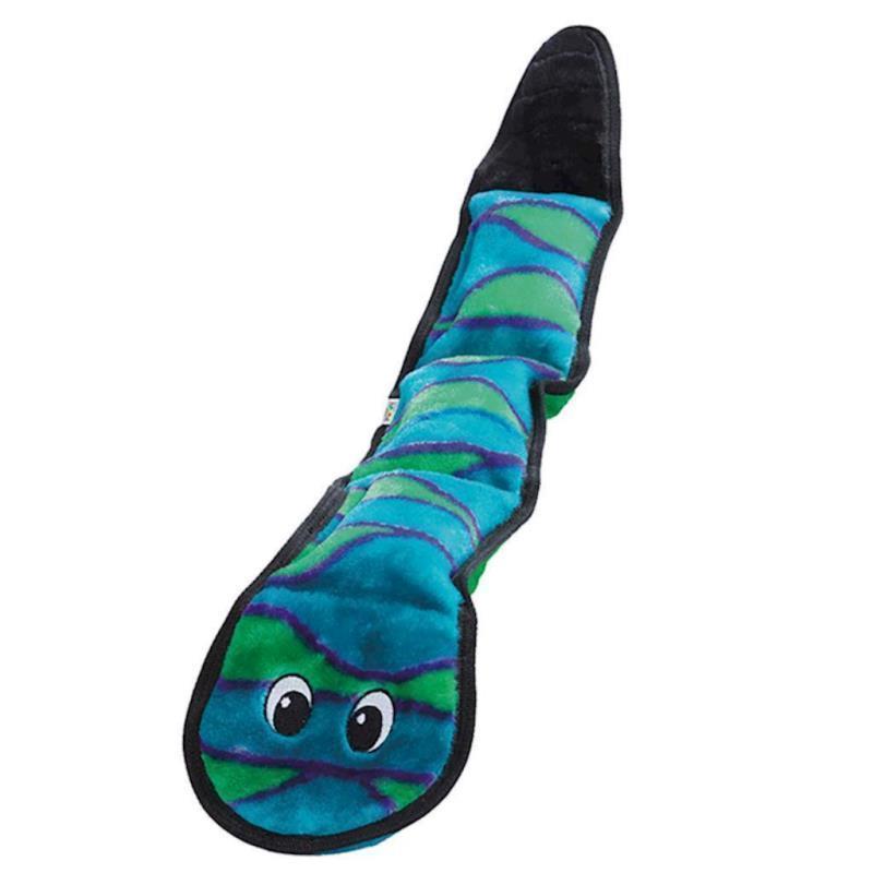 Outward Hound - Dog Durablez Snake 3 Squeakers Blue/Green