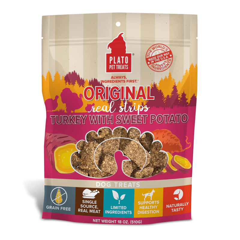 Plato - Dog - Original Real Strips Turkey & Sweet Potato
