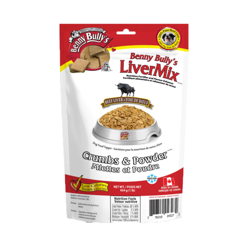 Benny Bully's - Dog - Freeze Dried Treats LiverMix Crumbs & Powder