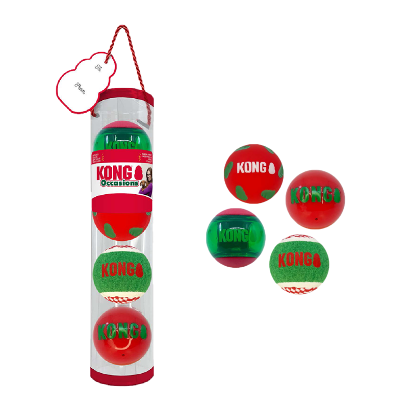Kong - Dog Holiday Occasions Balls M