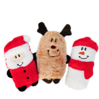 Zippy Paws - Holiday Squeakie Buddies - Santa, Rnder, Snwmn