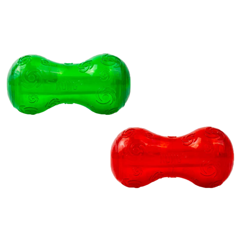 Kong - Dog Holiday Squeezz Dumbbell