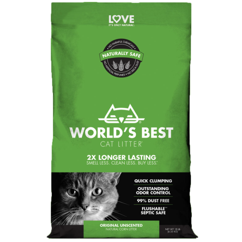 World's Best Cat Litter - Cat - Original Unscented Clumping Litter