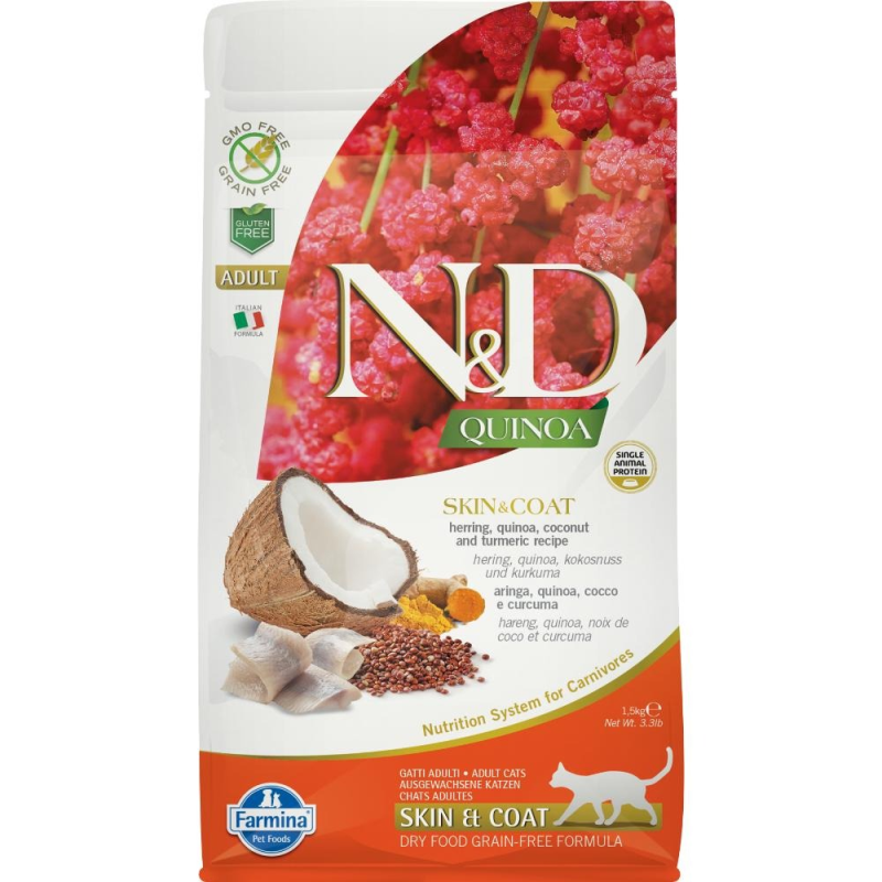 Farmina - Cat N&D Skin & Coat Quinoa Herring Functional Adult