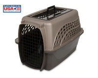 Petmate - 2-Door Top Load Kennel Tan & Coffee 24