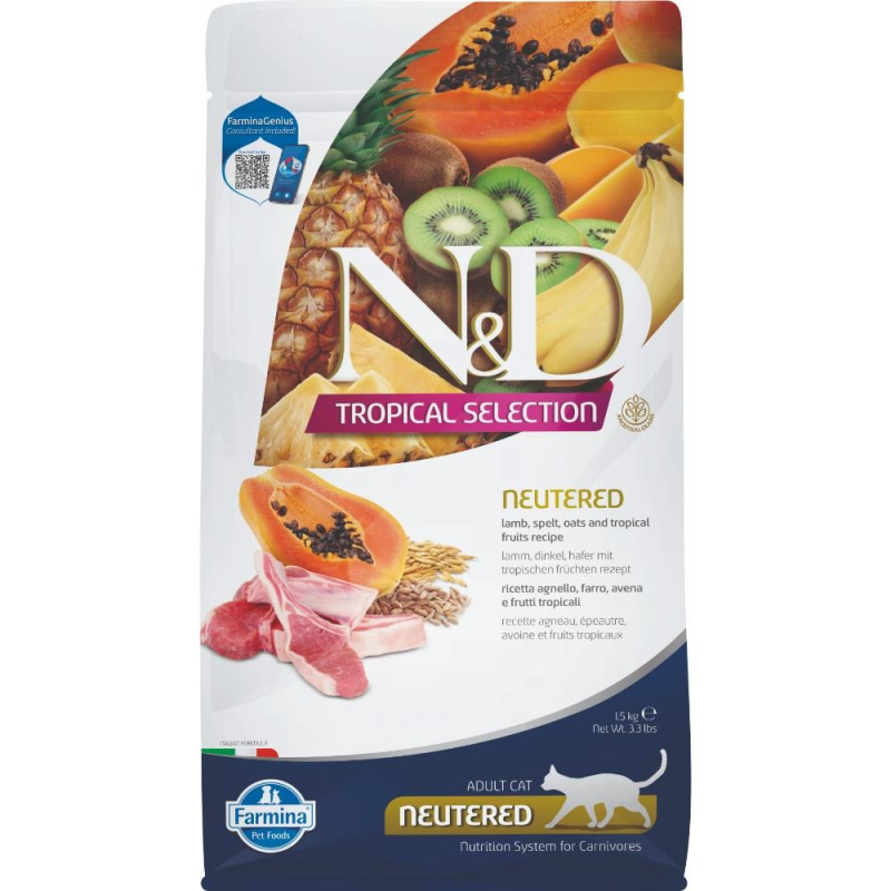 Farmina - Cat N&D Tropical Selection Lamb Neutered