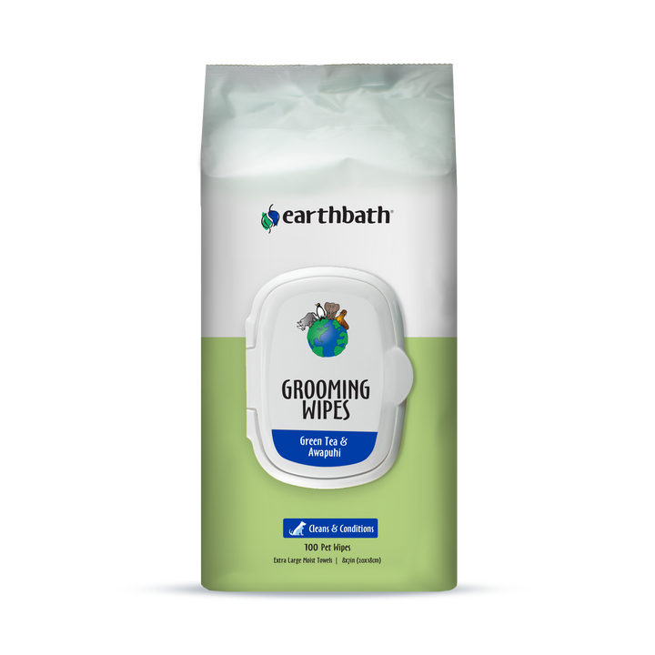 Earthbath - Dog Grooming Wipes Green Tea Leaf