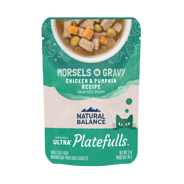 Natural Balance - Cat Platefulls - Chicken & Pumpkin Morsels in Gravy