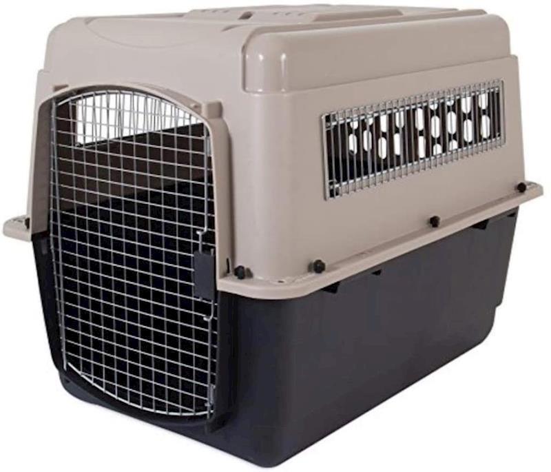 Petmate - Vari Kennel Ultra Fashion Large Bleached Linen & Black