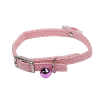 Li'l Pals - Cat - Kitten Elastic Safety Collar w/Bow Pink