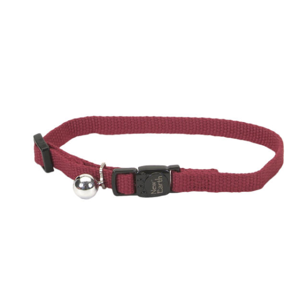 New Earth Soy - Cat - Adjustable Breakaway Collar Cranberry