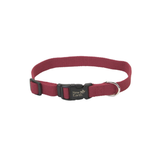 New Earth Soy - Dog - Adjustable Collar Cranberry