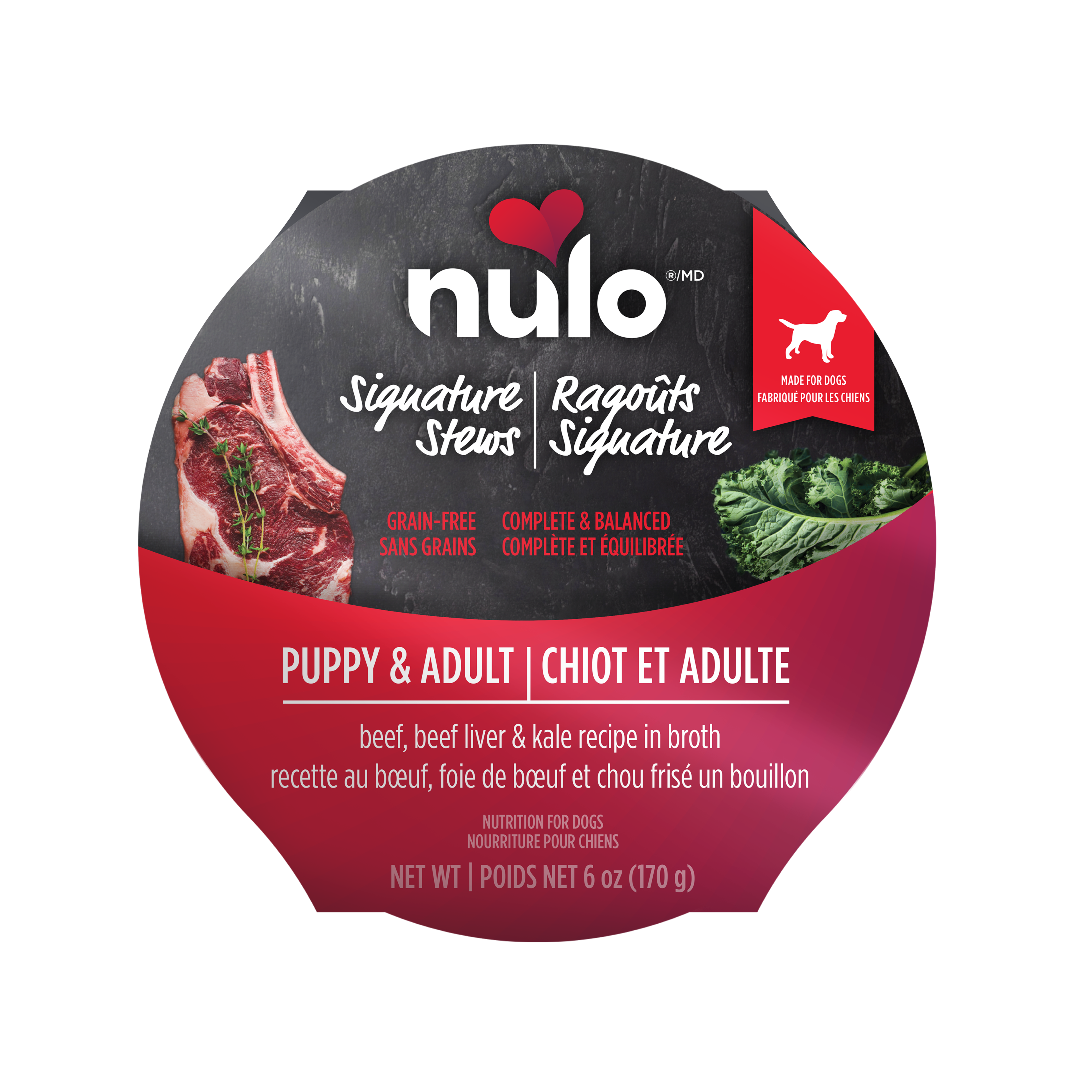 Nulo - Dog - Signature Stew Grain Free Beef, Beef Liver & Kale Recipe in Broth