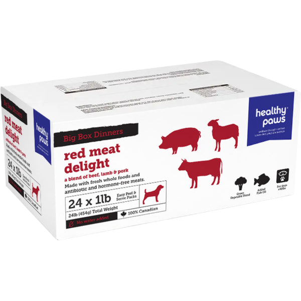 Healthy Paws - Dog - Frozen Raw Big Box Dinner Red Meat Delight