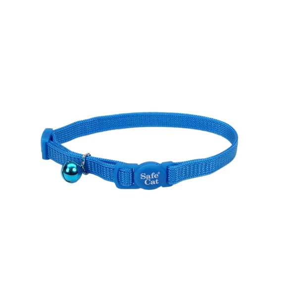SafeCat - Cat - Adjustable Nylon Breakaway Collar Blue Lagoon