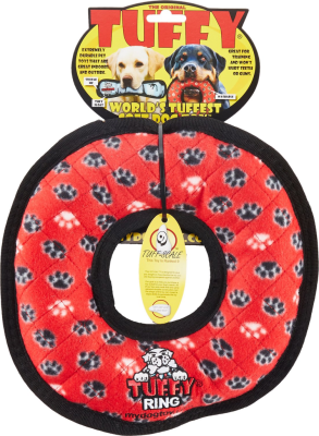 Tuffy's - Dog - Ultimate Ring Red Paw