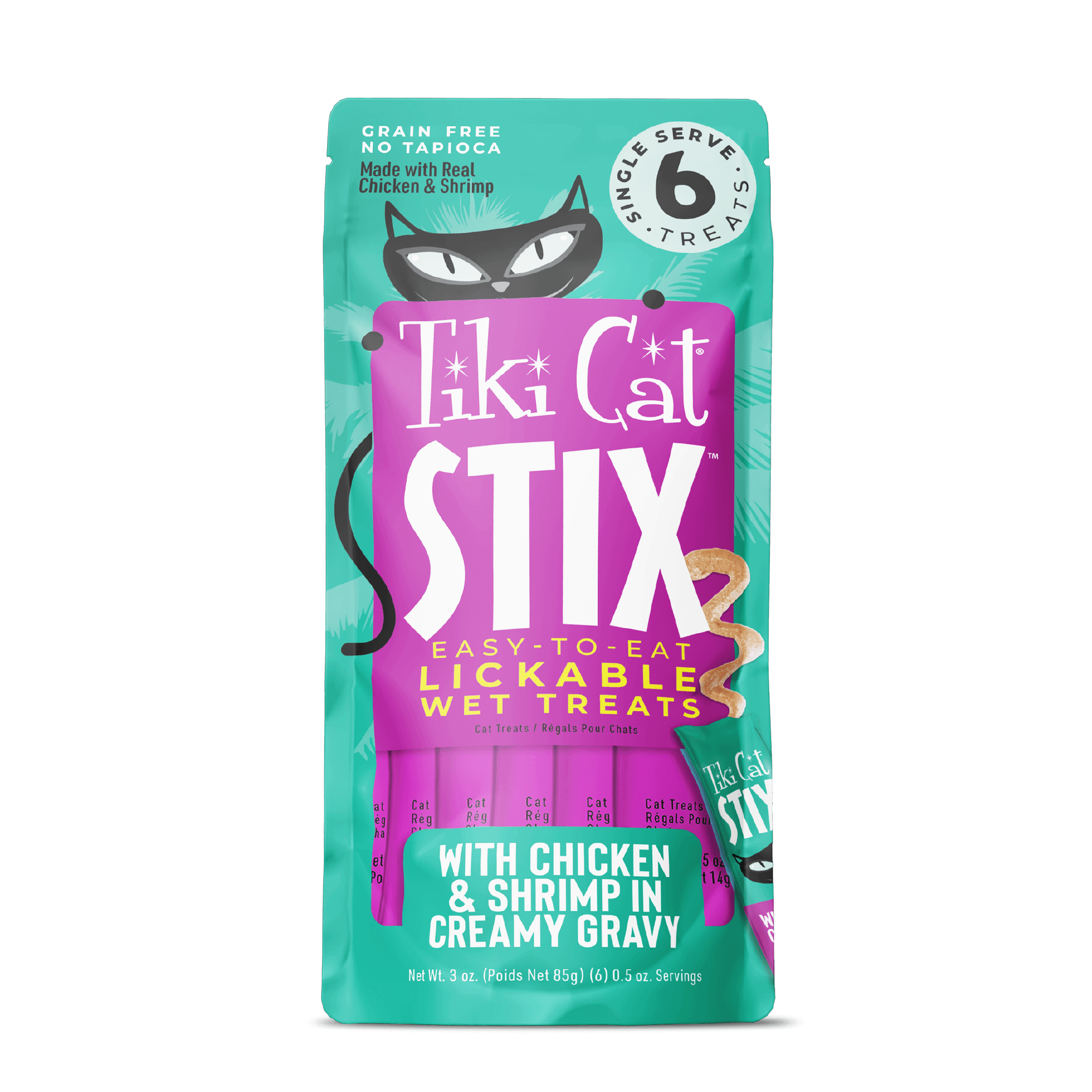 Tiki Cat Stix Chicken Shrimp in Gravy