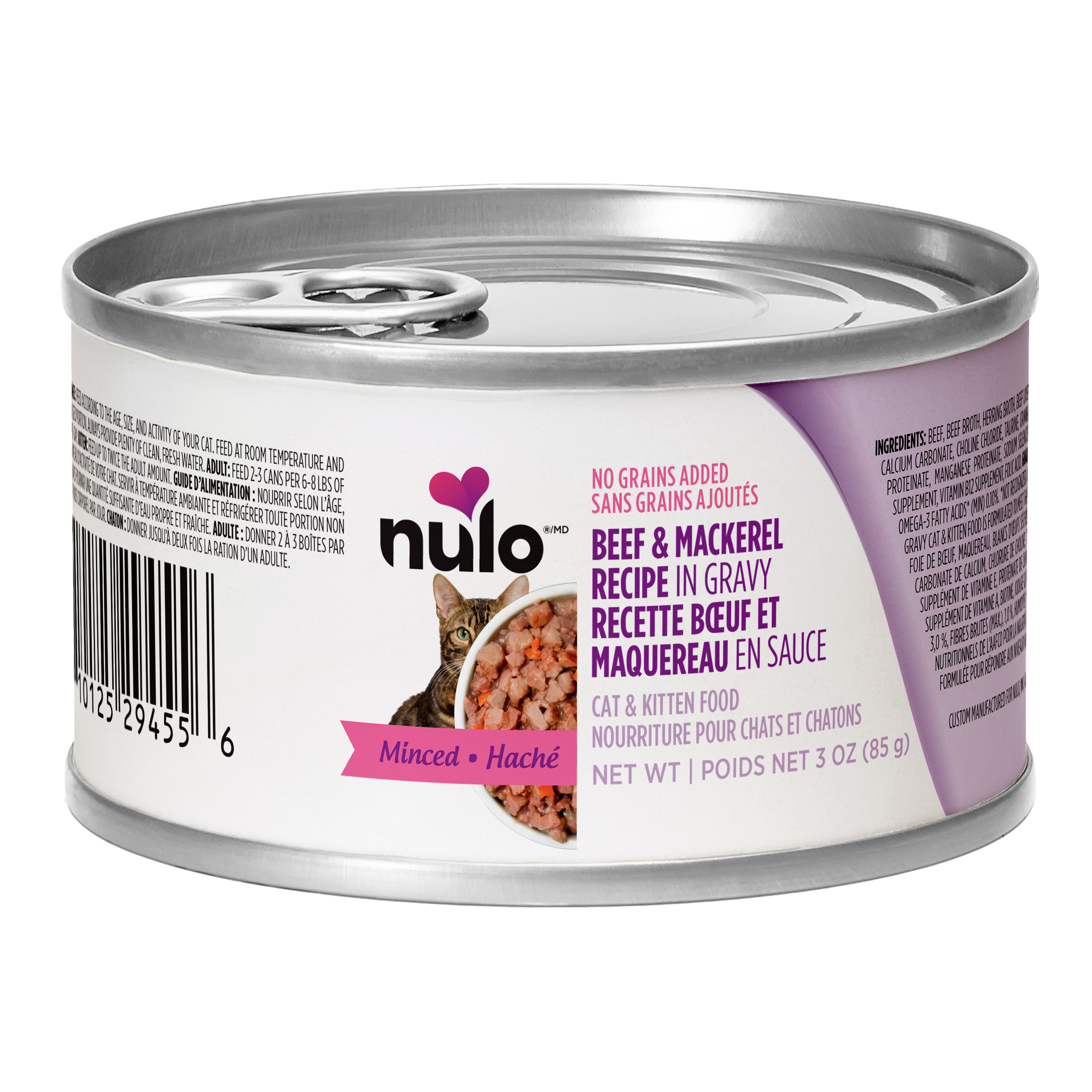 Nulo - Cat - Freestyle Grain Free Minced Beef & Mackerel Recipe in Gravy