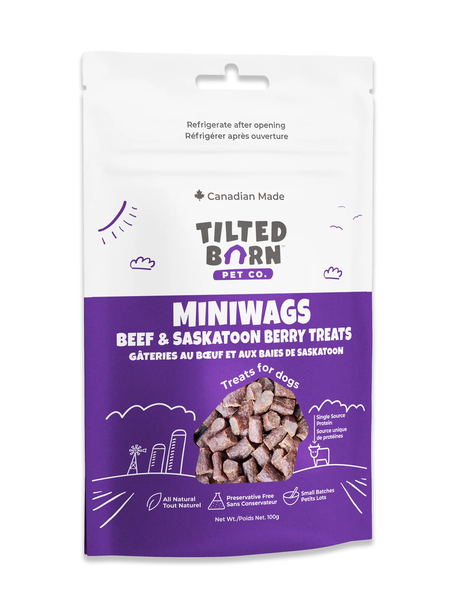Tilted Barn - Dog - Miniwags Treats Beef & Saskatoon Berry