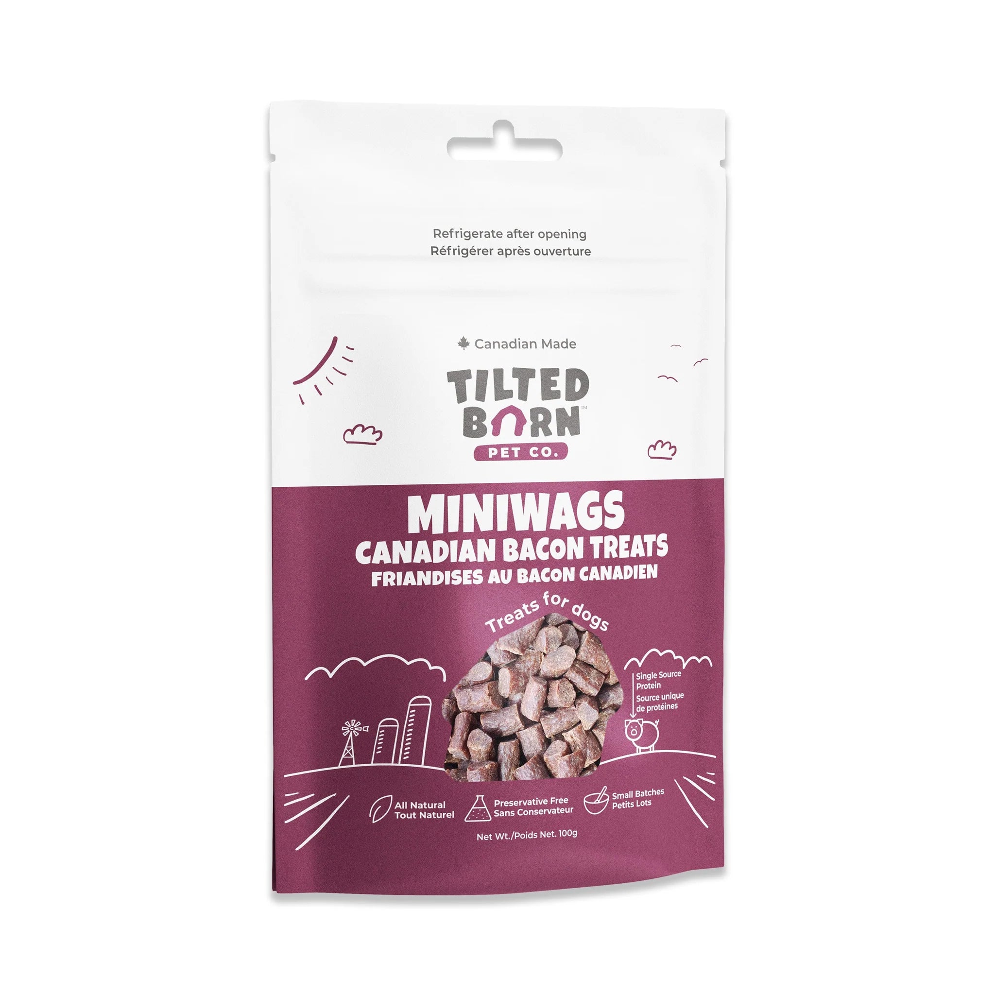 Tilted Barn - Dog - Miniwags Treats Canadian Bacon