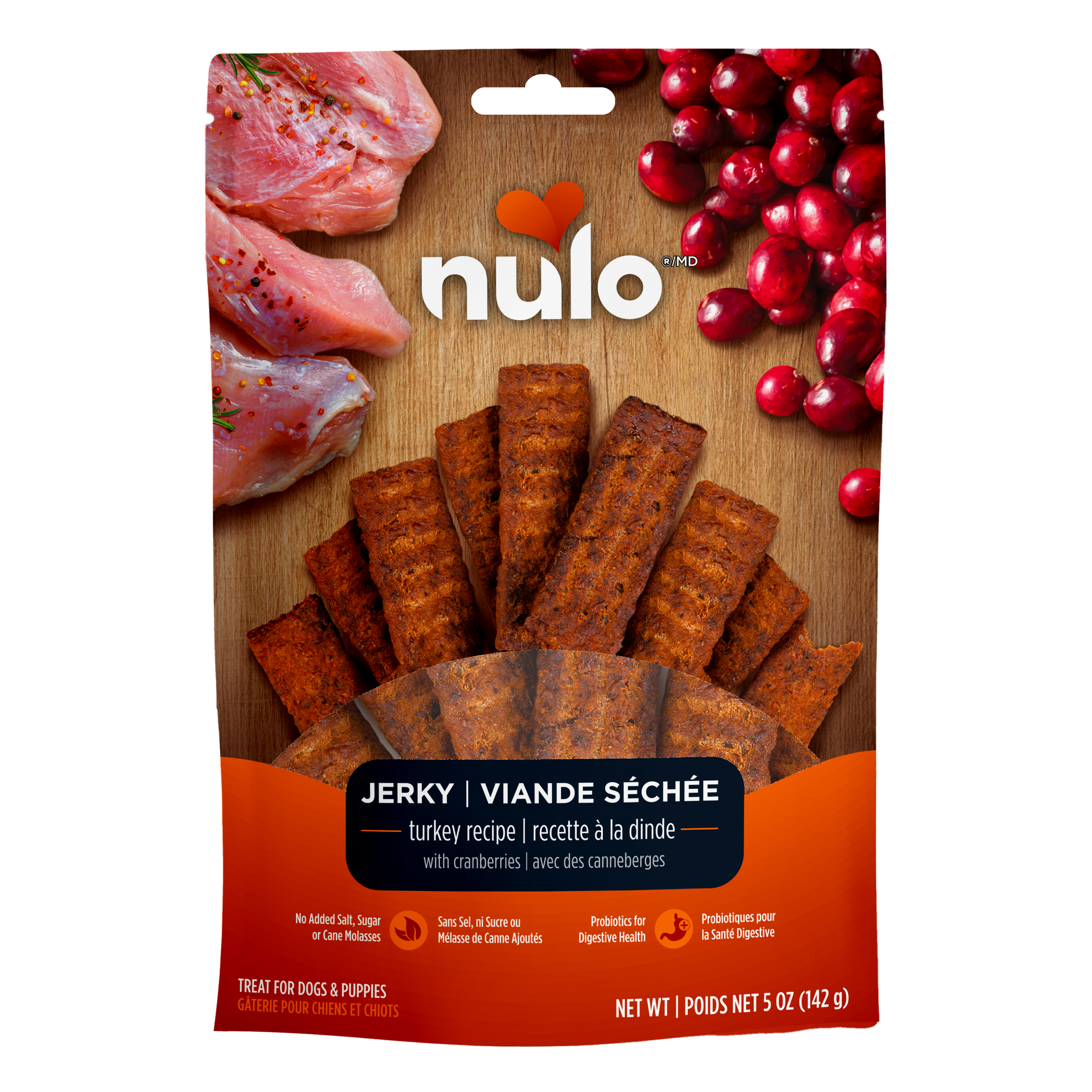 Nulo - Dog - Freestyle Jerky Treat Turkey & Cranberry
