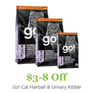 $3-8 Off Go Cat Hairball & Urinary Kibble