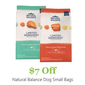 $7 Off Natural Balance Dog Small Bags