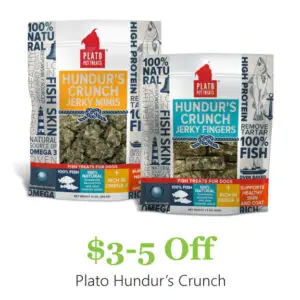 $3-5 Off Plato Hundur's Crunch